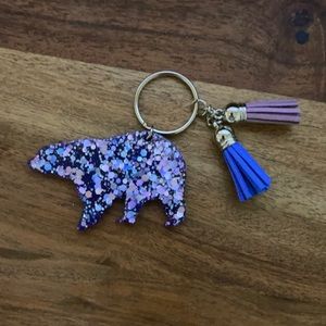 Purple Bear Keychain
